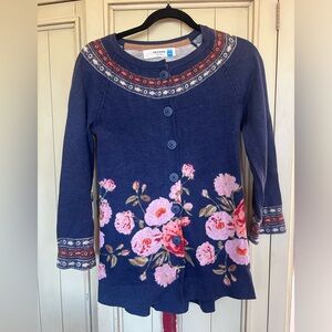 Sparrow/Anthropologie beautiful floral lightweight long sweater.